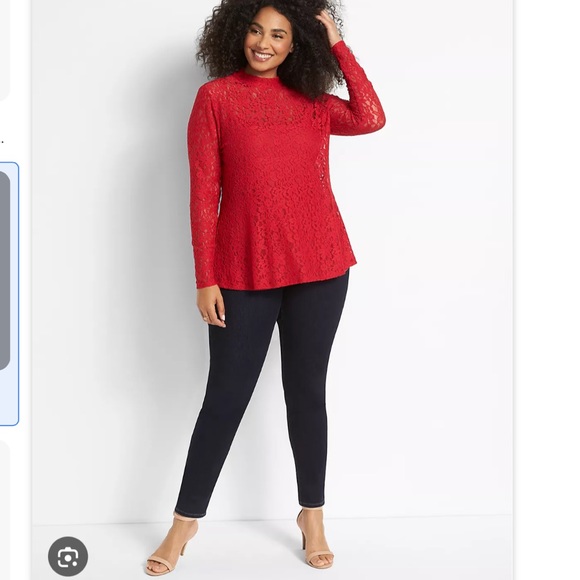🌼FOR BUNDLE ONLY🌼Lane Bryant Lace Peplum Blouse - Picture 1 of 11